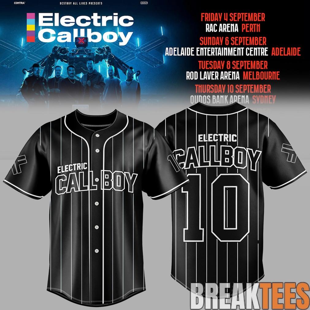 Electric Callboy – TANZNEID World Tour – Australia 2026 Classic Baseball Jersey Electric Callboy – TANZNEID World Tour – Australia 2026 Classic Baseball Jersey