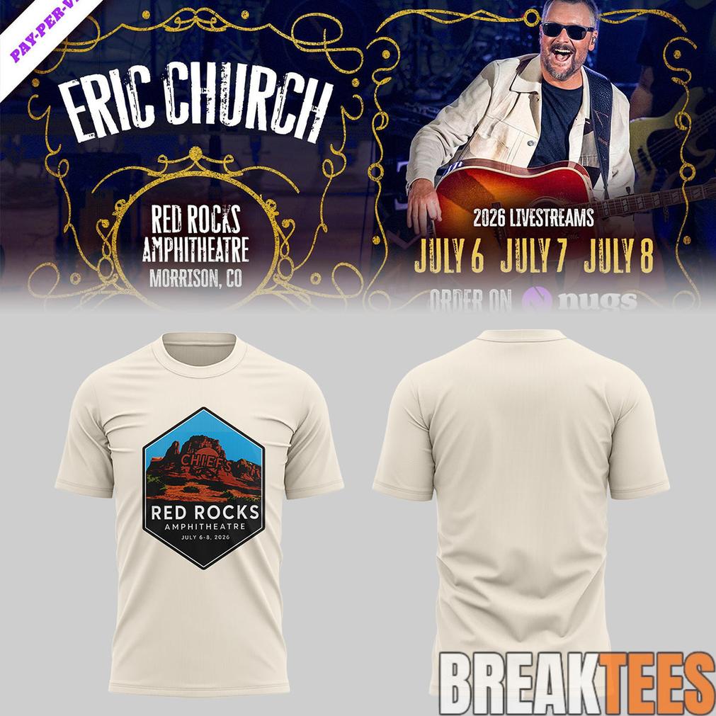 Eric Church Red Rocks Amphitheatre Limited Edition 2D Shirt Eric Church Red Rocks Amphitheatre Limited Edition 2D Shirt