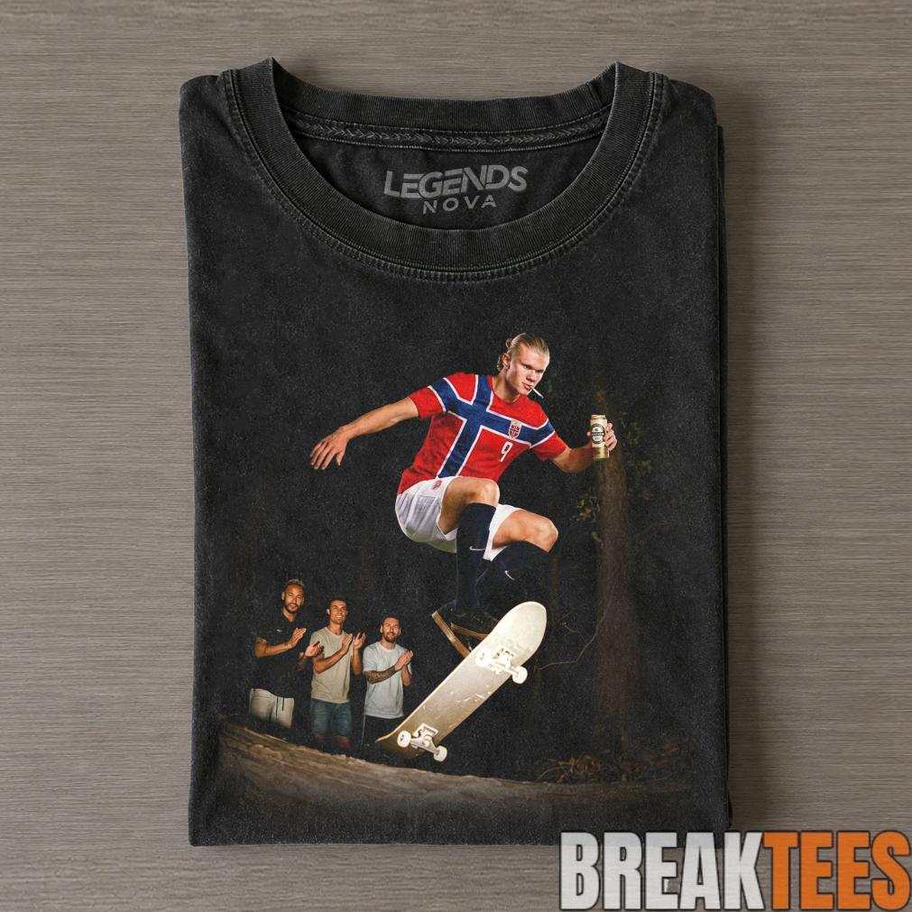 Erling Haaland Norway Funny Vintage Skate Shirt Erling Haaland Norway Funny Vintage Skate Shirt