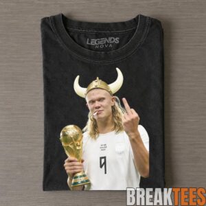 Erling Haaland Viking Horn Helmet World Cup Champion Graphic Shirt