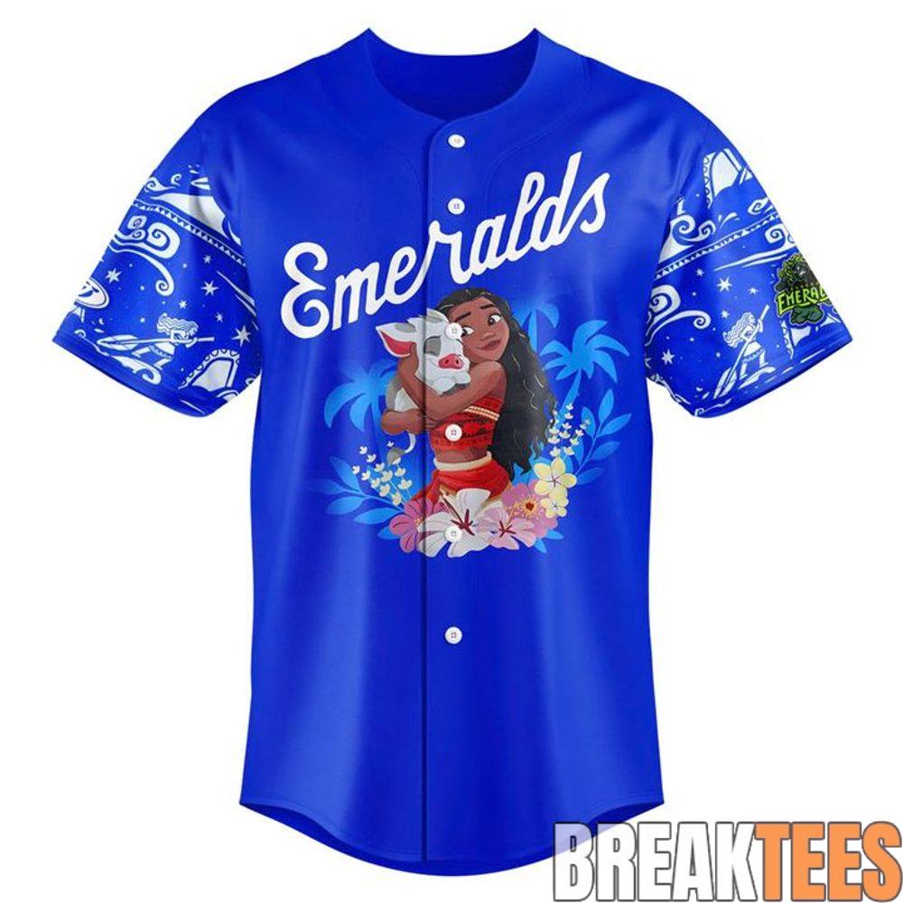 Eugene Emeralds x Moana Night 2026 Royal Blue Baseball Jersey Eugene Emeralds x Moana Night 2026 Royal Blue Baseball Jersey