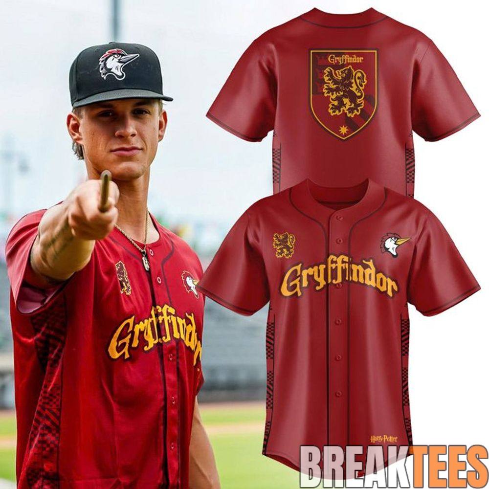 Fayetteville Woodpeckers x Gryffindor Harry Potter Night 2026 Baseball Jersey Fayetteville Woodpeckers x Gryffindor Harry Potter Night 2026 Baseball Jersey