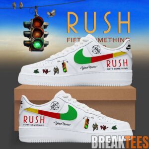 RUSH Fifty Something Tour 2026 Custom AF1 Sneakers – Vintage Black Edition