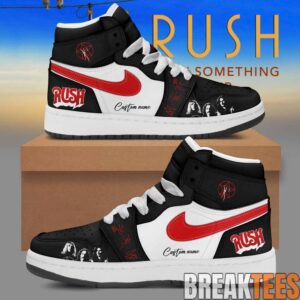 RUSH Fifty Something Tour 2026 Custom Air Jordan 1 Sneakers – Vintage Black & Red