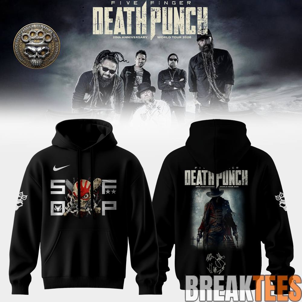 Five Finger Death Punch “Hits Me Tour” 2026 Hoodie Five Finger Death Punch “Hits Me Tour” 2026 Hoodie