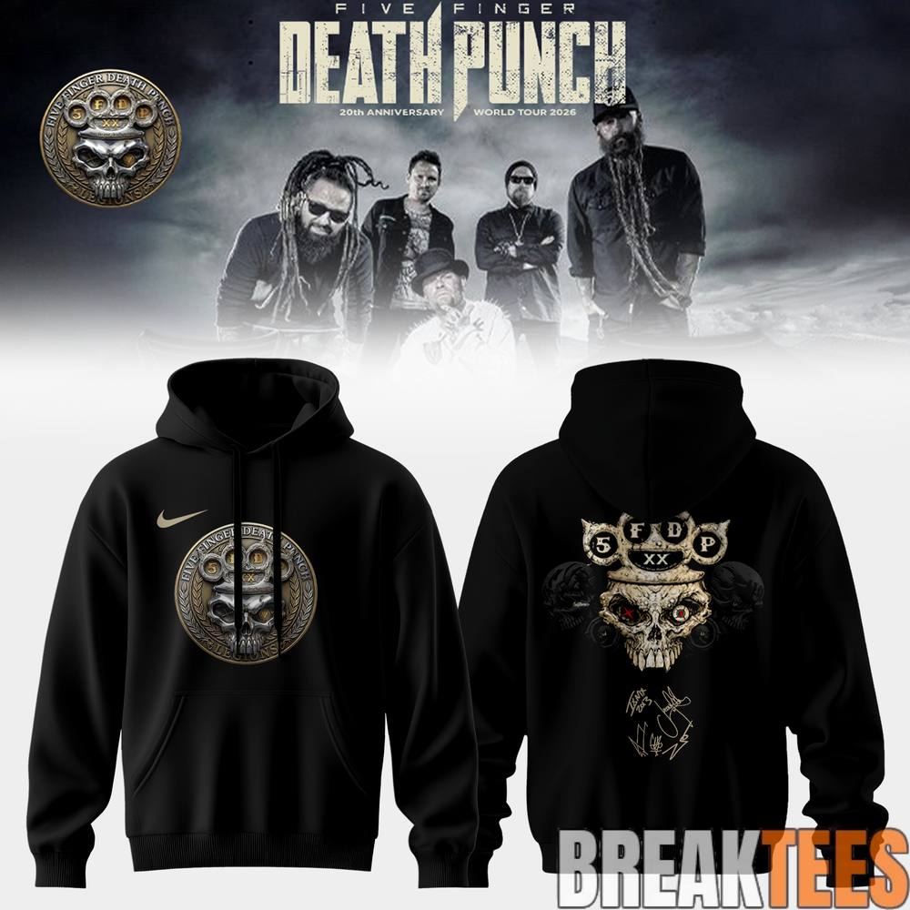 Five Finger Death Punch “Hits Me Tour” 2026 Hoodie Five Finger Death Punch “Hits Me Tour” 2026 Hoodie