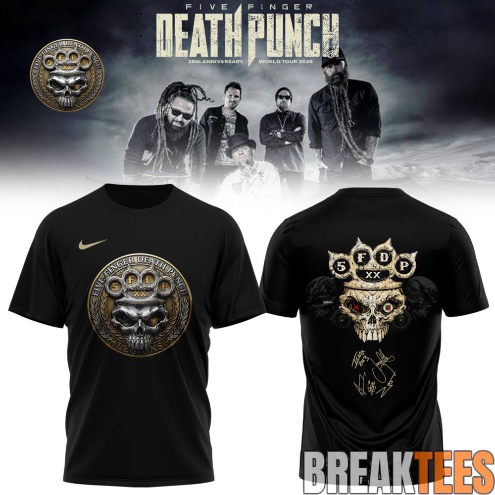 Five Finger Death Punch “Hits Me Tour” 2026 T-Shirt Five Finger Death Punch “Hits Me Tour” 2026 T-Shirt