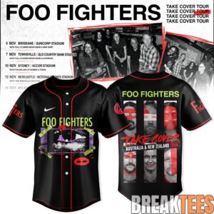 Foo Fighters Take Cover AU-NZ Tour Baseball Jersey