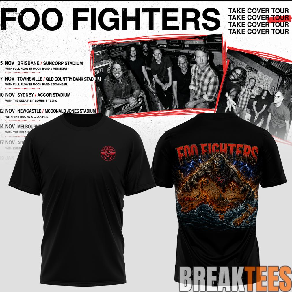 Foo Fighters Take Cover AU-NZ Tour Special Tee Foo Fighters Take Cover AU-NZ Tour Special Tee