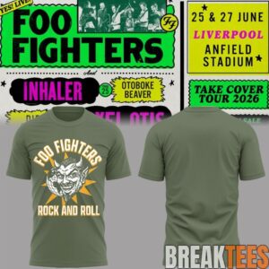 Foo Fighters 🎸🎤 “Take Cover Tour 2026” 2D T-Shirt 3