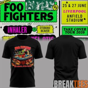 Foo Fighters 🎸🎤 “Take Cover Tour 2026” 2D T-Shirt 4