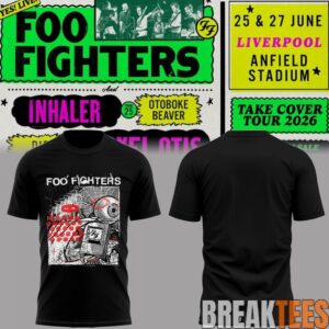 Foo Fighters 🎸🎤 “Take Cover Tour 2026” 2D T-Shirt 5