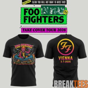 Foo Fighters Take Cover Tour 2026 At Ernst-Happel-Stadion, Vienna Limited Edition Shirt 1