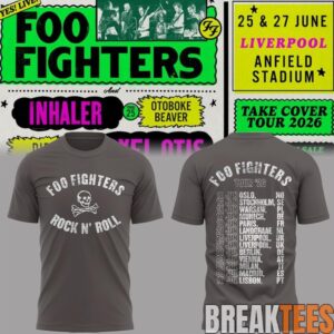 Foo Fighters Take Cover Tour 2026 Limited T-Shirt 1 Foo Fighters Take Cover Tour 2026 Limited T-Shirt 1