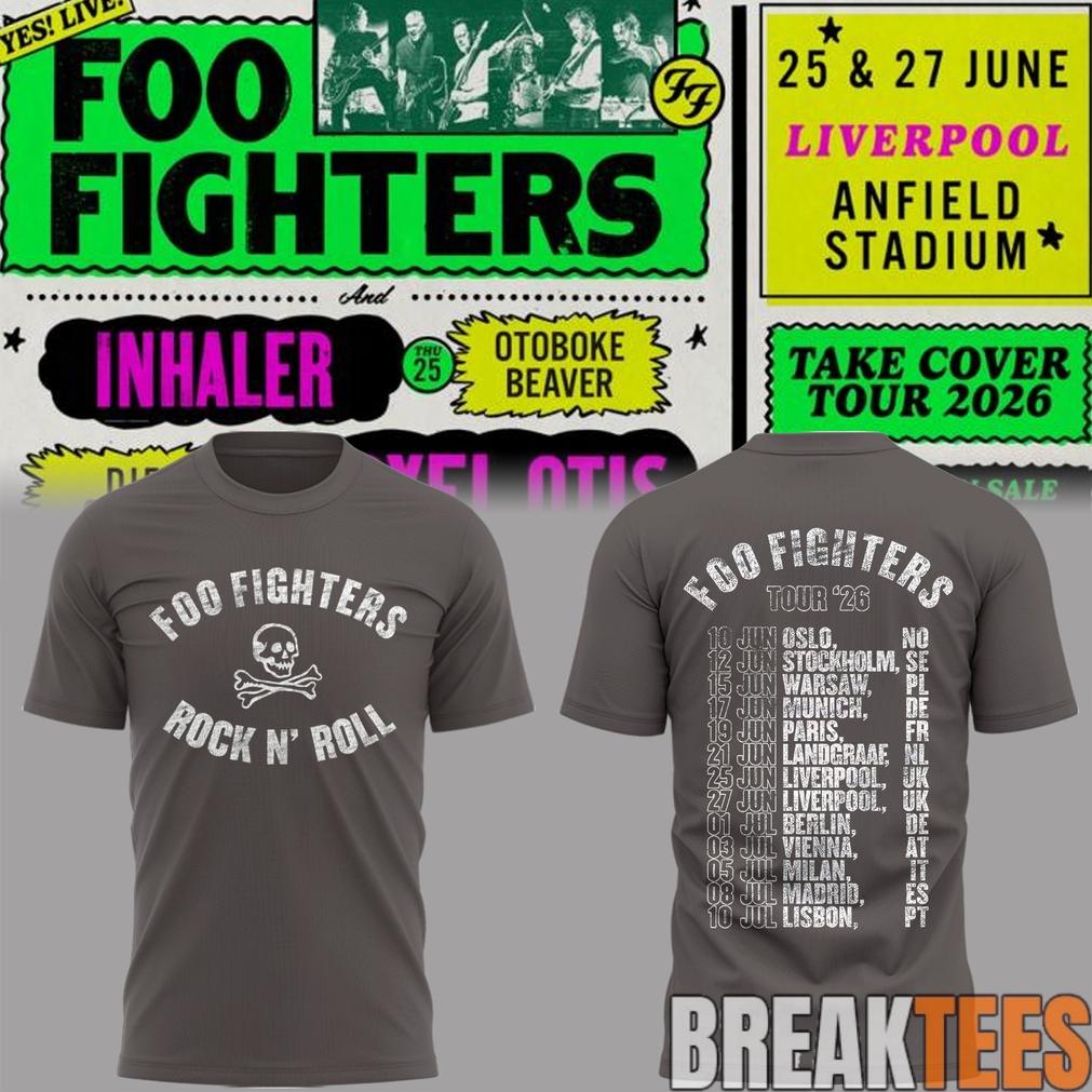 Foo Fighters Take Cover Tour 2026 Limited T-Shirt Foo Fighters Take Cover Tour 2026 Limited T-Shirt