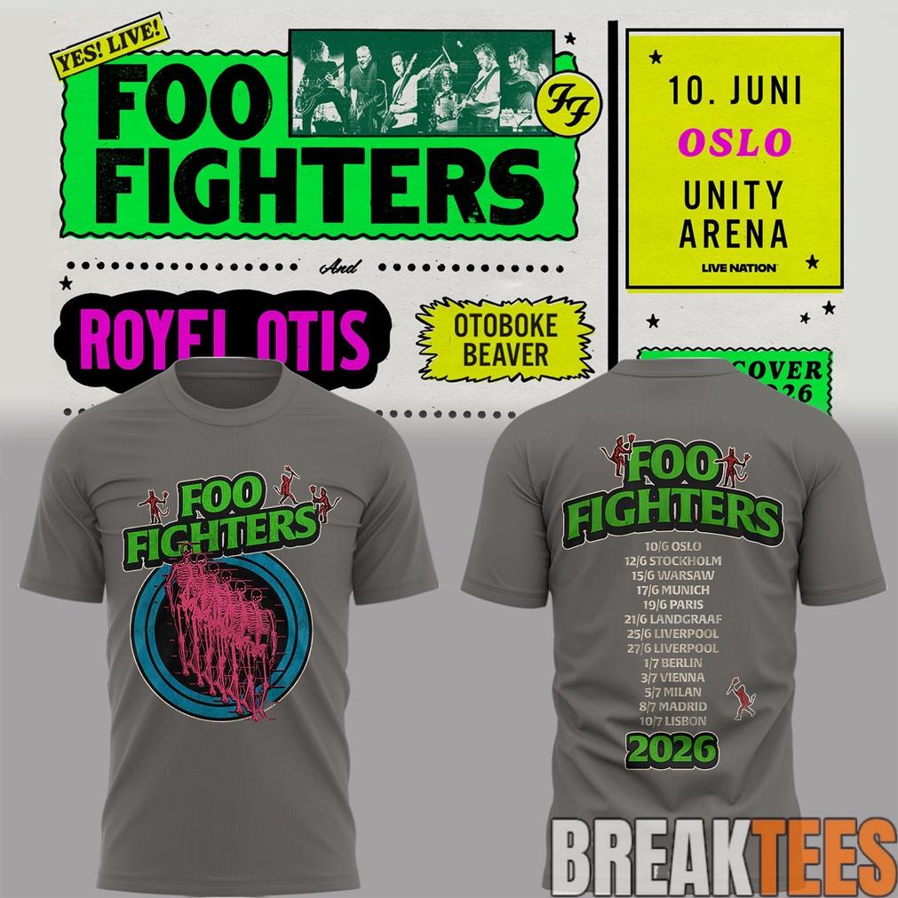 Foo Fighters Take Cover Tour 2026 Limited T-Shirt Foo Fighters Take Cover Tour 2026 Limited T-Shirt