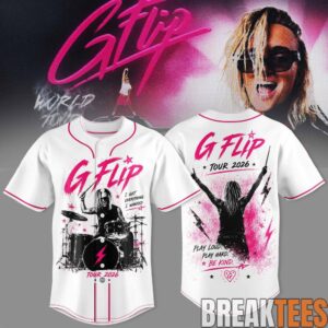 G Flip World Tour 2026 Premium 3D Baseball Jersey 3