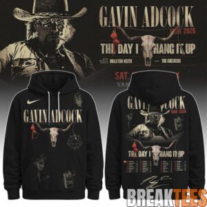 Gavin Adcock Steer Skull distressed Fleece Hoodie