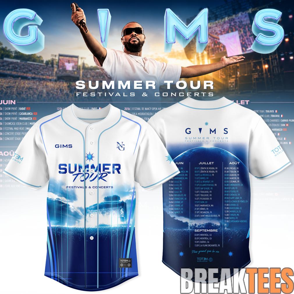 Gims Summer Tour 2026 Tour Baseball Jersey Gims Summer Tour 2026 Tour Baseball Jersey