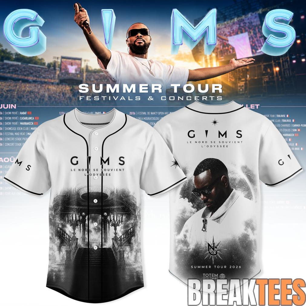 Gims Summer Tour 2026 Tour Baseball Jersey Gims Summer Tour 2026 Tour Baseball Jersey