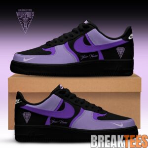 Golden State Valkyries x Back 2 Black Edition Air Force 1 Custom For Fans