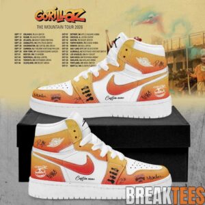 Gorillaz The Mountain Tour 2026 Signature Custom Air Jordan 1 Shoes