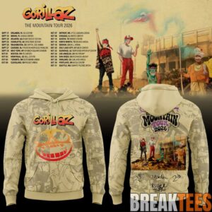Gorillaz The Mountain Tour 2026 Special Hoodie