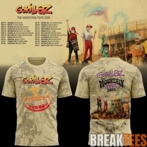 Gorillaz The Mountain Tour 2026 Special Shirt