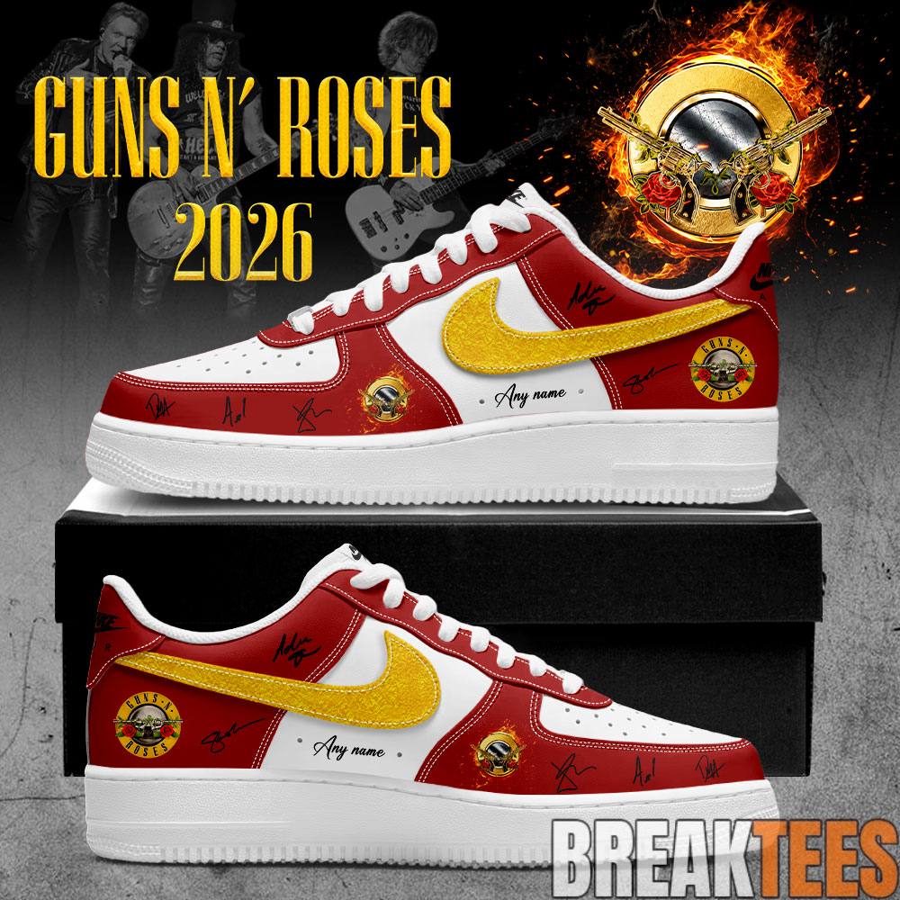 Guns N’ Roses x World Tour 2026 Air Force 1 Shoes Guns N’ Roses x World Tour 2026 Air Force 1 Shoes