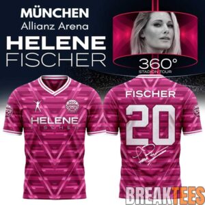 Helene Fischer 360° Stadion Tour in Allianz Arena-FC Bayern Munich Signature Limited Football Jersey Pink