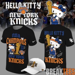 Hello Kitty x New York Knicks 2026 NBA Finals Champs T-Shirt Black