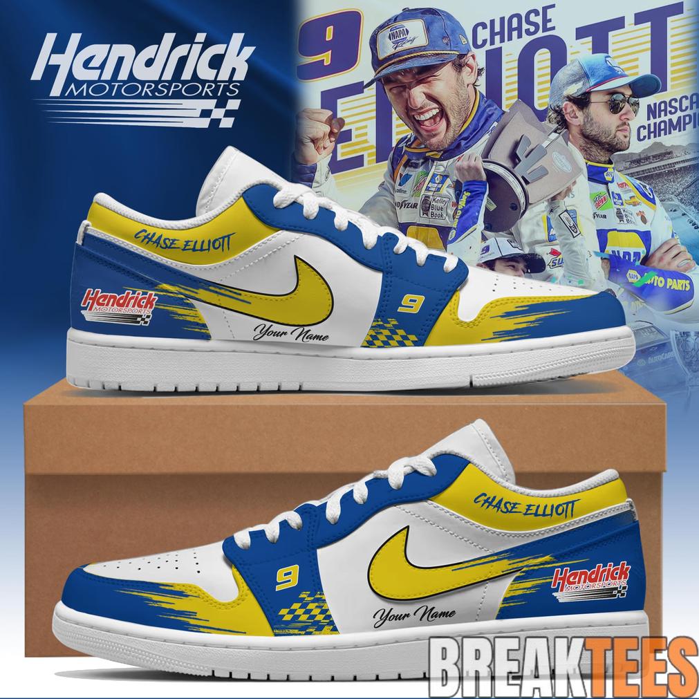 Hendrick Motorsports Special “Chase Elliott” 2026 Air Jordan 1 Shoes Hendrick Motorsports Special “Chase Elliott” 2026 Air Jordan 1 Shoes
