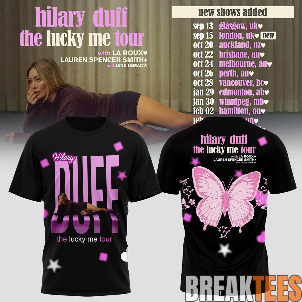 Hilary Duff The Lucky Me Tour Black Edition Tee Hilary Duff The Lucky Me Tour Black Edition Tee