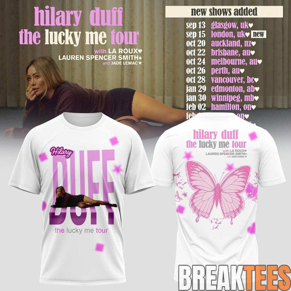 Hilary Duff The Lucky Me Tour White Edition Tee Hilary Duff The Lucky Me Tour White Edition Tee