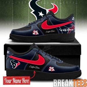 Houston Texans 25 Seasons Edition Custom Air Force 1 Shoes 1
