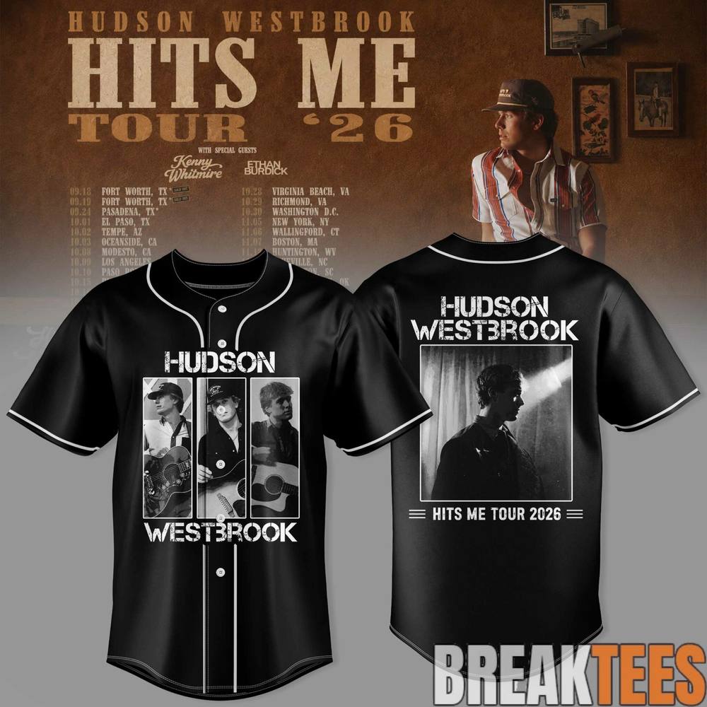 Hudson Westbrook ‘Hits Me Tour ’26’ Baseball Jersey Hudson Westbrook ‘Hits Me Tour ’26’ Baseball Jersey