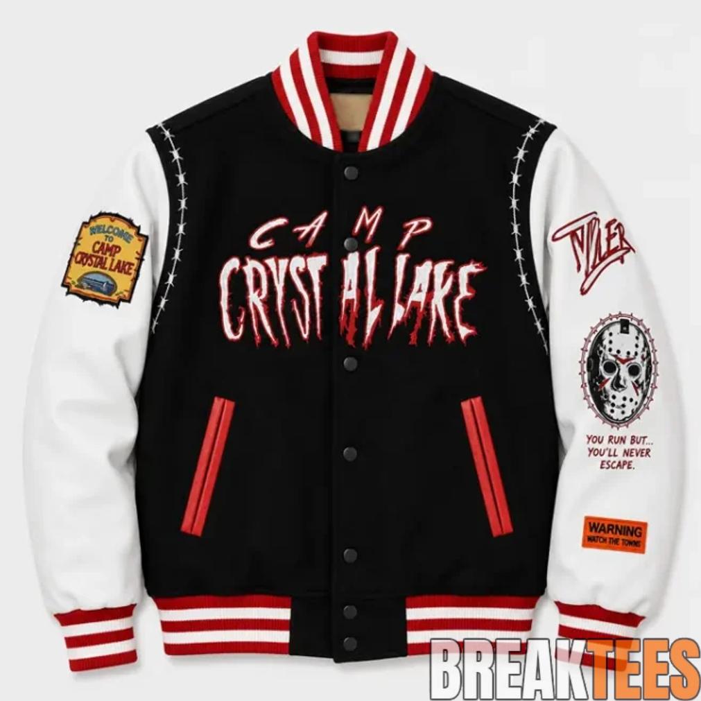 Jason Voorhees x Camp Crystal Lake Varsity Jacket Jason Voorhees x Camp Crystal Lake Varsity Jacket