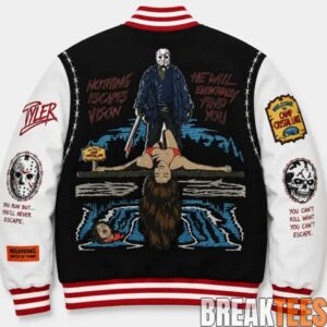 Jason Voorhees x Camp Crystal Lake Varsity Jacket 1 Jason Voorhees x Camp Crystal Lake Varsity Jacket 1