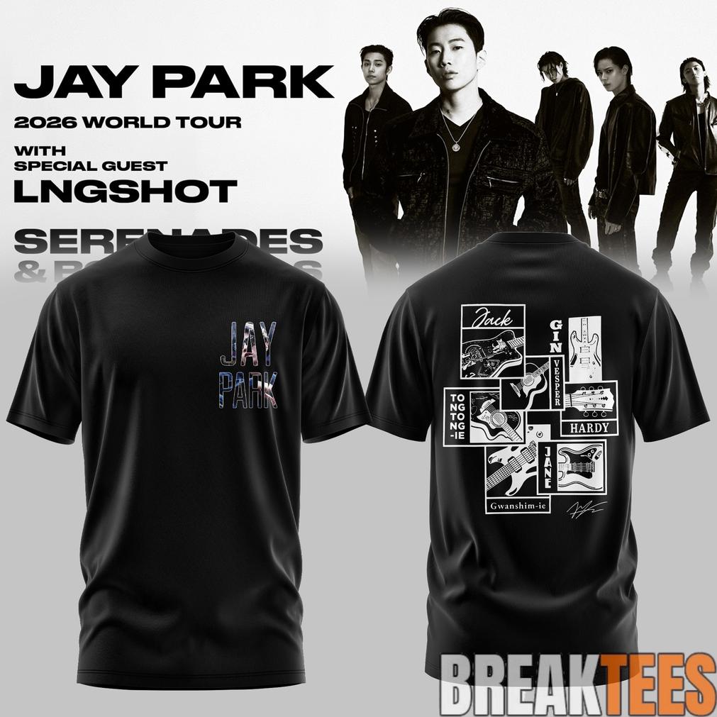 Jay Park World Tour 2026 Serenades & Body Rolls Black Edition Tee Jay Park World Tour 2026 Serenades & Body Rolls Black Edition Tee