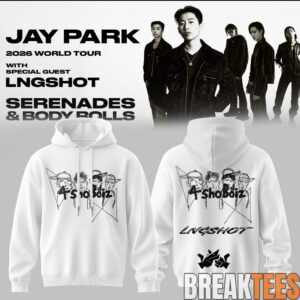 Jay Park World Tour 2026 Serenades & Body Rolls White Hoodie 2