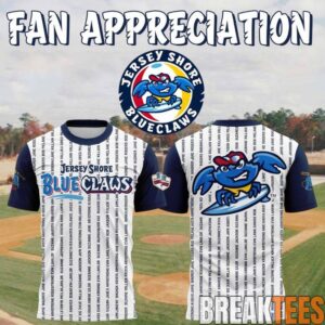 Jersey Shore BlueClaws Fan Appreciation 2026 Limited Edition Shirt