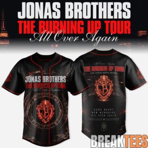 Jonas Brothers Baseball Jersey The Burning Up Tour 2026 Edition
