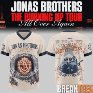 Jonas Brothers The Burning Up Tour All Over Again 2026 Edition Football Jersey