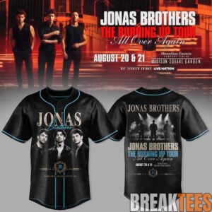Jonas Brothers – The Burning Up Tour Baseball Jersey 2 Jonas Brothers – The Burning Up Tour Baseball Jersey 2