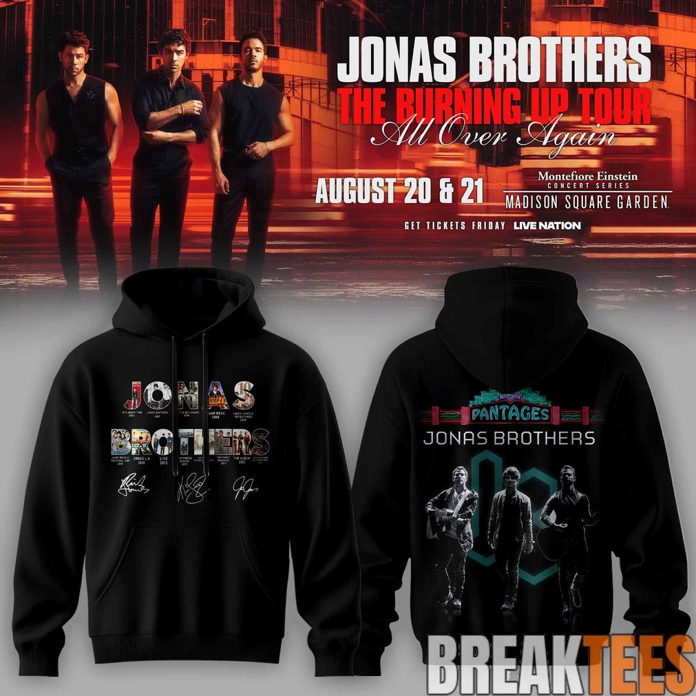 Jonas Brothers – The Burning Up Tour 2026 Limited Edition Hoodie Jonas Brothers – The Burning Up Tour 2026 Limited Edition Hoodie