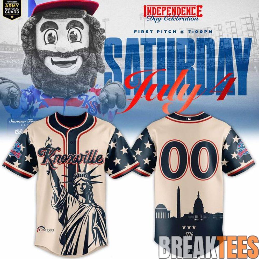 Knoxville Smokies Independence Day 2026 Limited Edition Baseball Jersey Knoxville Smokies Independence Day 2026 Limited Edition Baseball Jersey