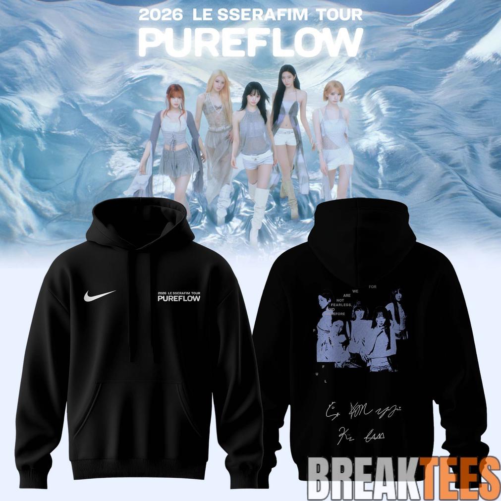 LE SSERAFIM “PUREFLOW” Tour 2026 Edition Signature Hoodie LE SSERAFIM “PUREFLOW” Tour 2026 Edition Signature Hoodie