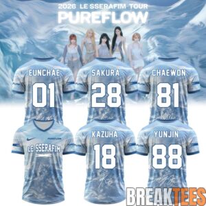 LE SSERAFIM “PUREFLOW” Tour 2026 Football Jersey