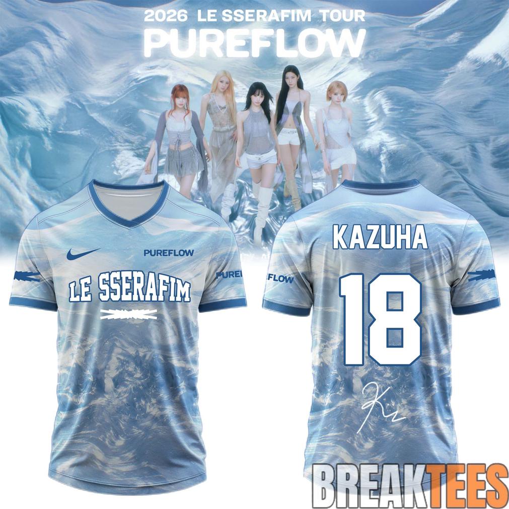 LE SSERAFIM “PUREFLOW” Tour 2026 Football Jersey LE SSERAFIM “PUREFLOW” Tour 2026 Football Jersey