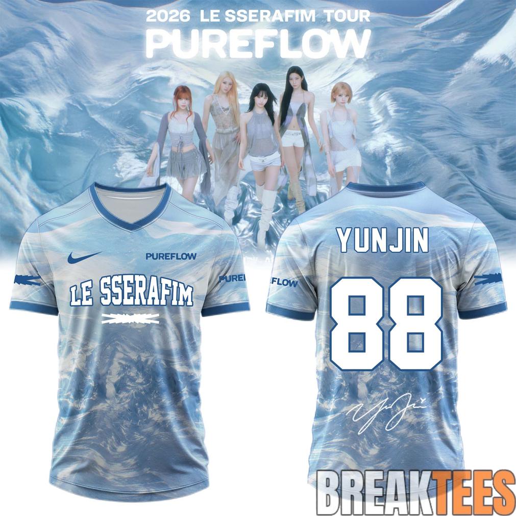 LE SSERAFIM “PUREFLOW” Tour 2026 Football Jersey LE SSERAFIM “PUREFLOW” Tour 2026 Football Jersey